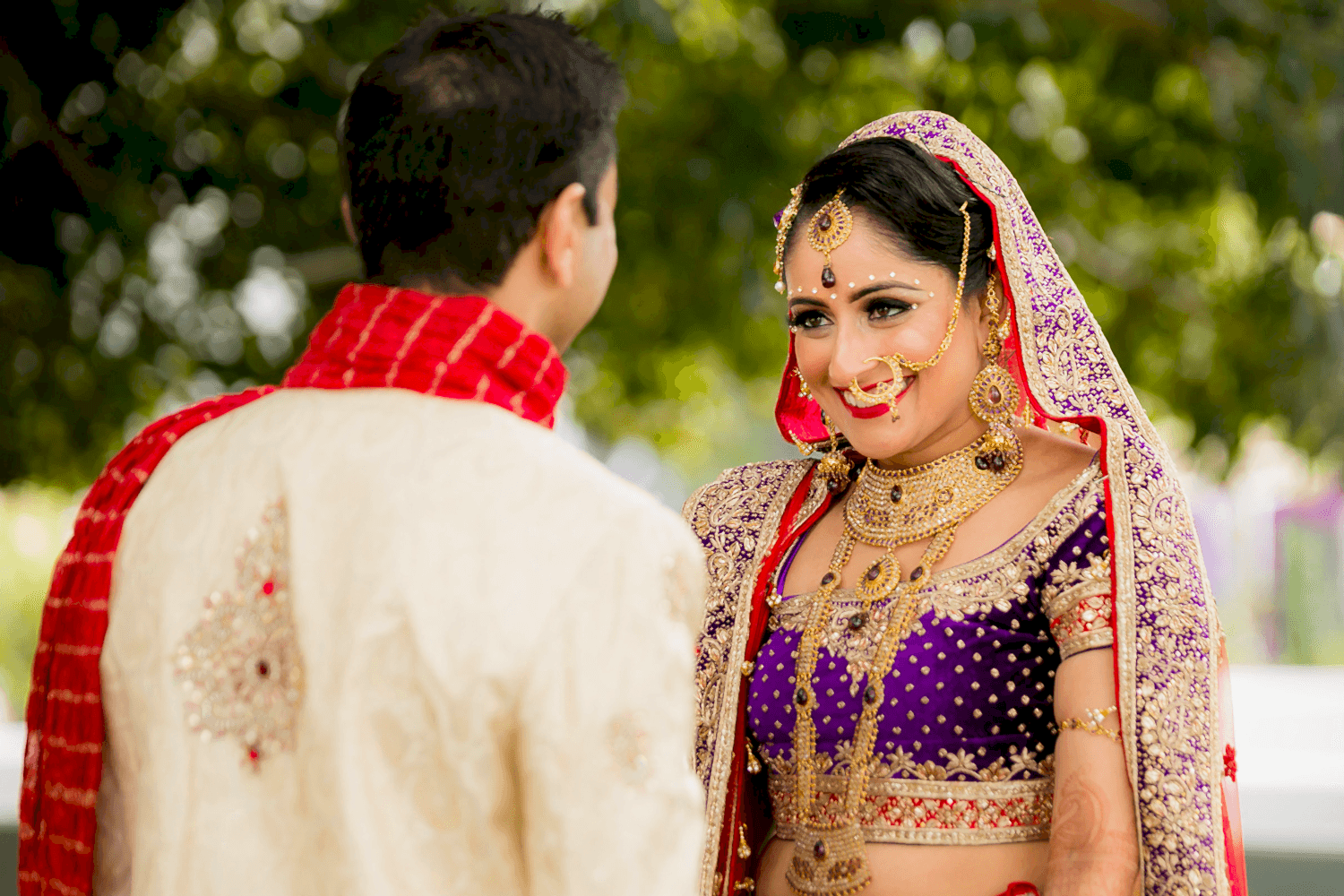 first look wedding photo