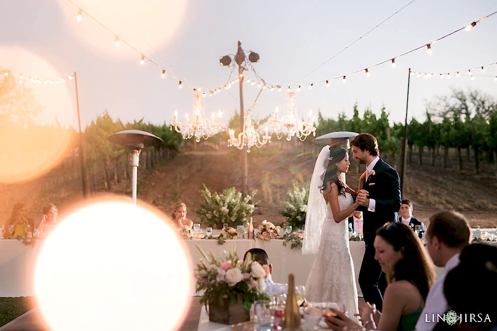 Gainey Vineyards Wedding Photography Santa Ynez dinner setting