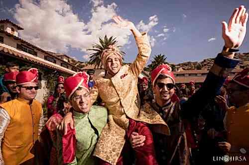 Hindu Groom Wedding Attire Hummingbird Nest Ranch Los Angeles County Wedding Photography