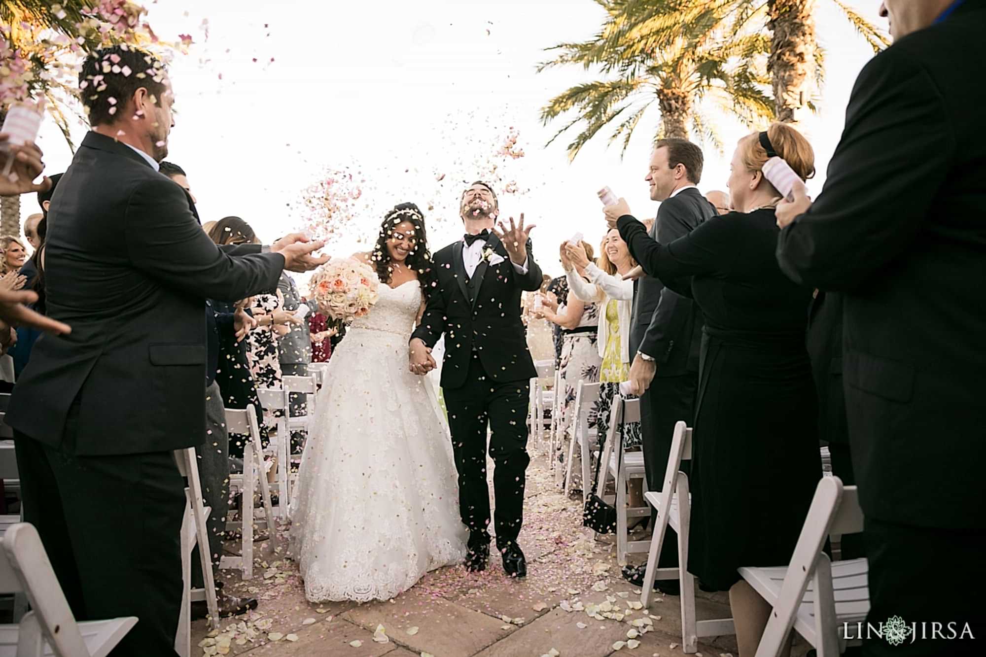omni la costa resort persian wedding photography walking aisle