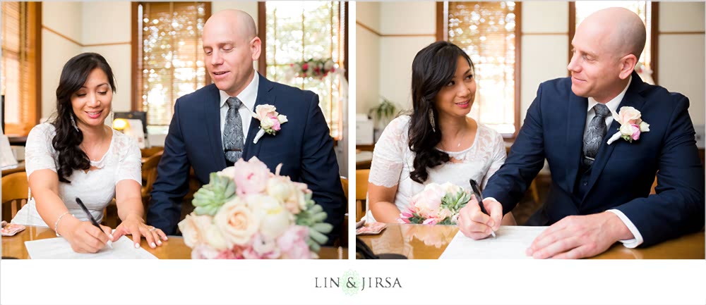 wedding ceremony at orange county courthhouse